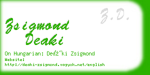 zsigmond deaki business card